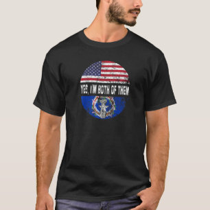 Duel Flag Northern Mariana Islands and American du T-Shirt