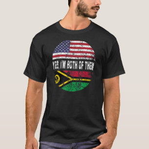 Duel Flag Vanuatu and American duel citizen T-Shirt