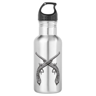 Duelling Pistols Silver 532 Ml Water Bottle