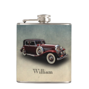 Duesenberg (Duesy) Model J Classic Car II Hip Flask