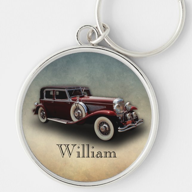 Duesenberg (Duesy) Model J Classic Car Key Ring (Front)