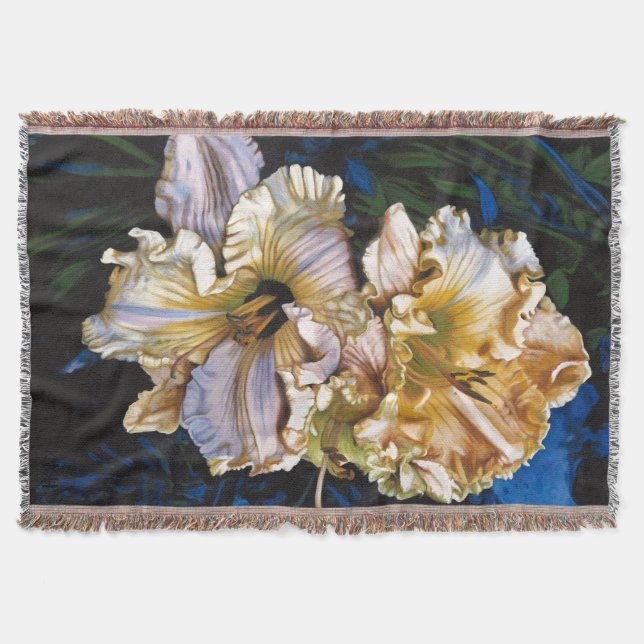 "Duet" Cotton Throw Blanket (Front)