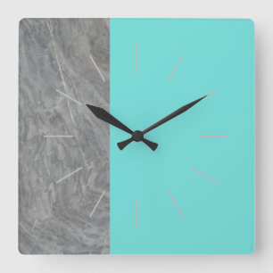 DUET marble and any colour Square Wall Clock