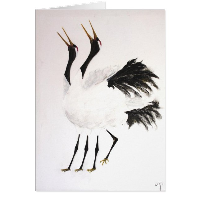 Duet of the Gold-beaked Cranes (Front)