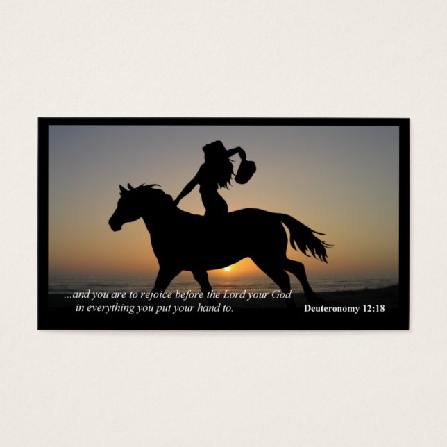 Dueteronomy 12:18 Inspirational Personal Cards (Front)