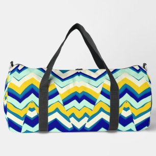 Duffel Bag, A multicolor classic zigzag pattern D Duffle Bag