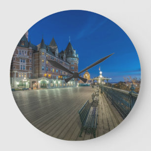 Dufferin Terrace at dawn Large Clock