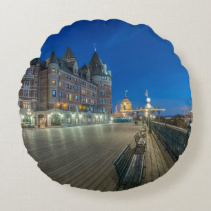 Dufferin Terrace at dawn Round Cushion