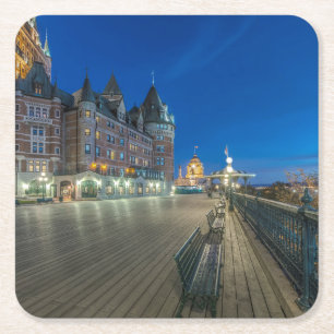 Dufferin Terrace at dawn Square Paper Coaster