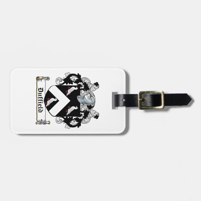 Duffield Family Crest Luggage Tag (Front Horizontal)