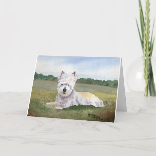 Duffy, West Highland Terrier Note Card (Front)