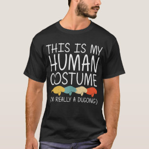 Dugong Halloween Human Costume Manatee Animal Easy T-Shirt