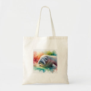Dugong Serenity 280824AREF126 - Watercolor Tote Bag