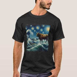 Dugong Starry Night Sea Cow T-Shirt