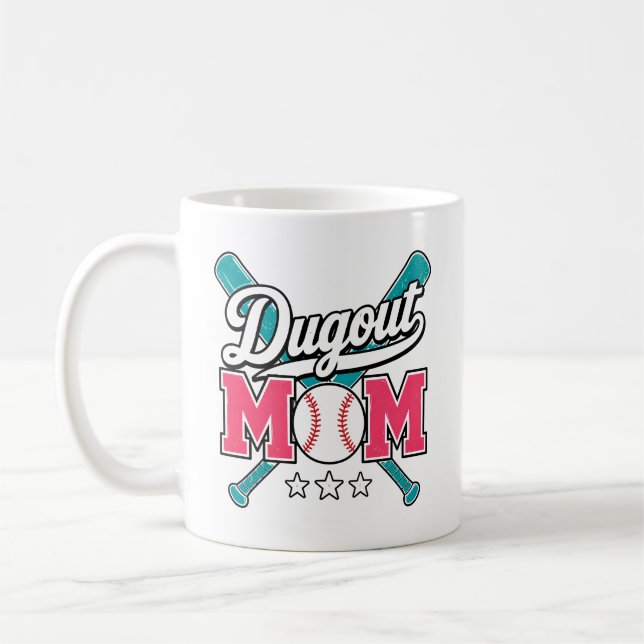 Dugout Mum Baseball Coffee Mug (Left)