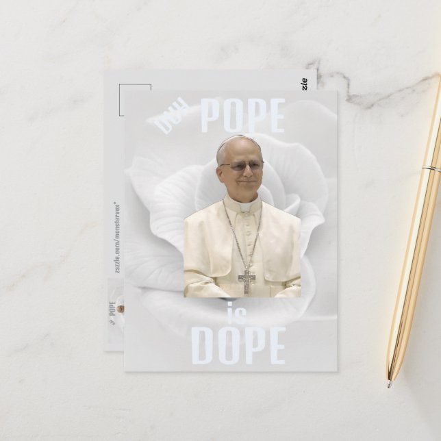 Duh Pope is Dope Postcard (Front/Back In Situ)