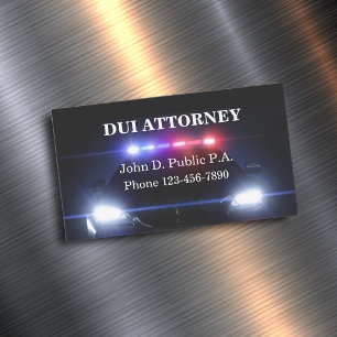 DUI Attorney Defence Lawyer Magnetic Business Card