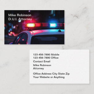 DUI Criminal Defence Attorney Business Cards