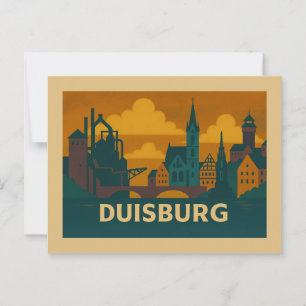 Duisburg Germany City Art Postcard