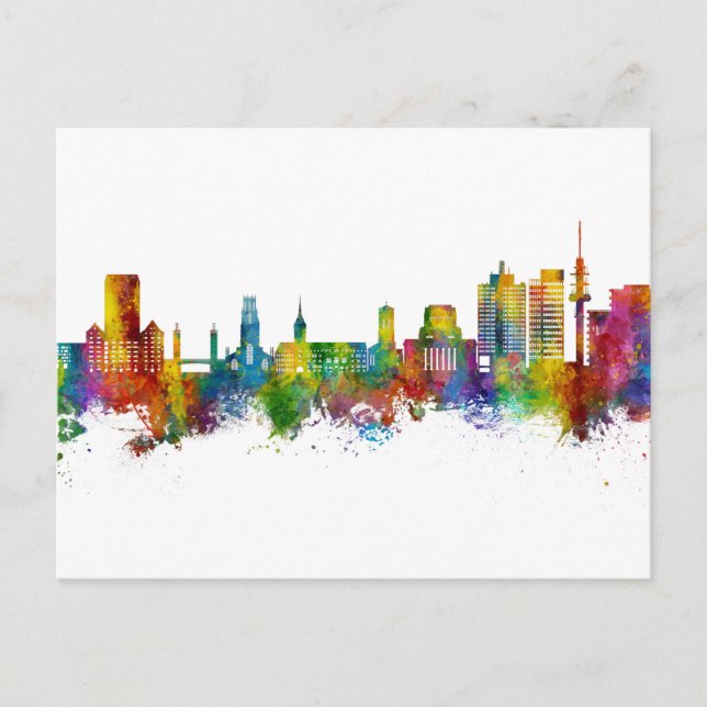 Duisburg Germany Skyline Postcard (Front)