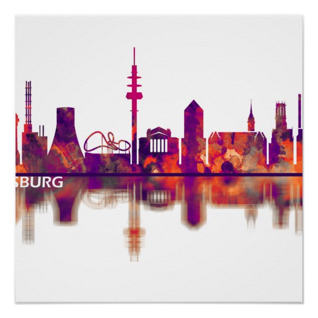 Duisburg Germany Skyline Poster (Front)