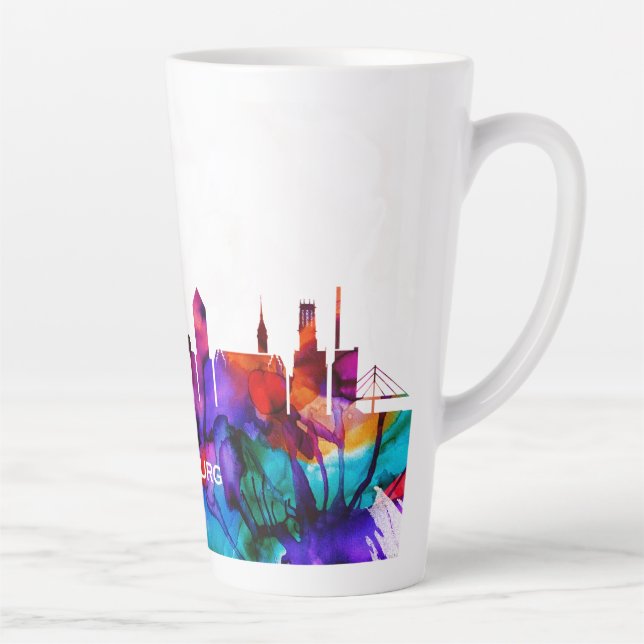 Duisburg Skyline Latte Mug (Right)