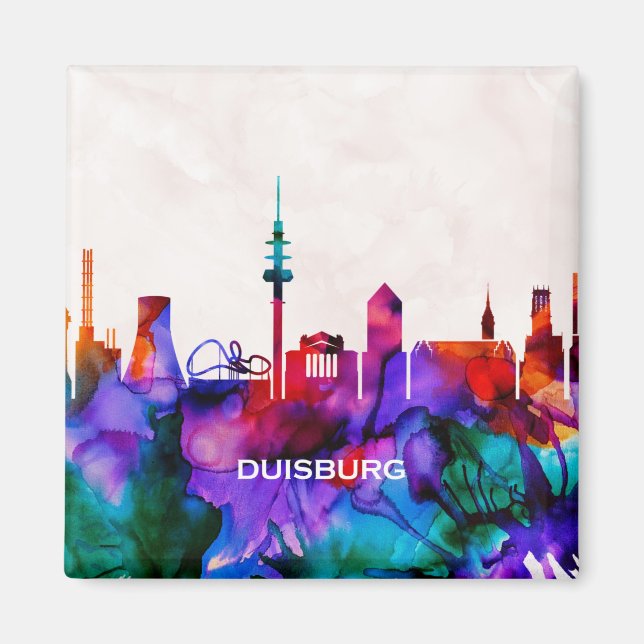 Duisburg Skyline Magnet (Front)