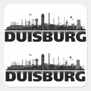 Duisburg Stadt Skyline - gift ideas Square Sticker
