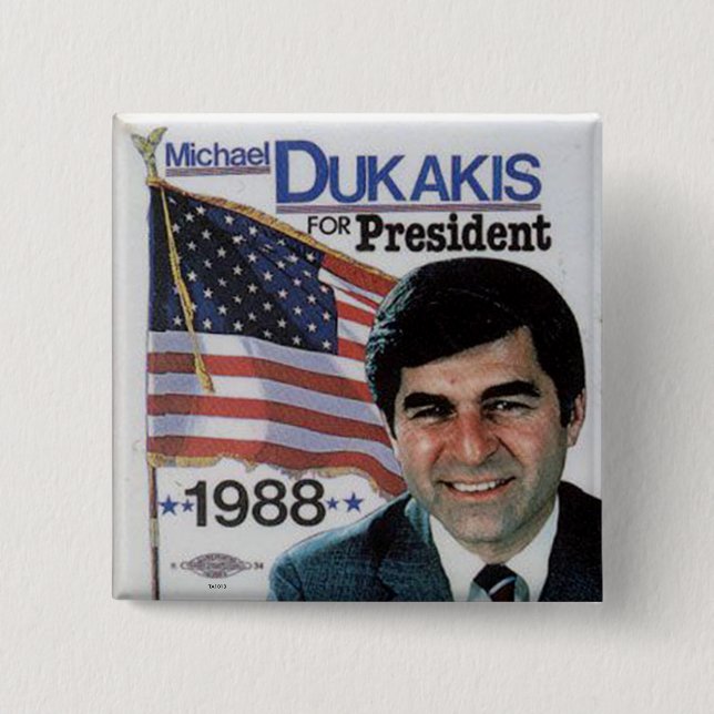 Dukakis - Button (Front)