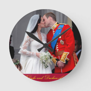 Duke and Duchess of Cambridge Royal Wedding Round Clock