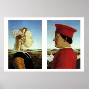 Duke and Duchess of Urbino, Piero della Francesca Poster