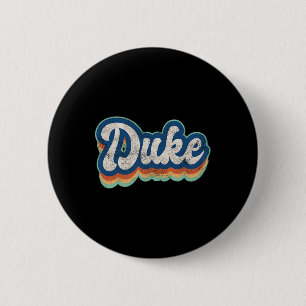 Duke First Name Boy Vintage Style 70s 80s Personal 6 Cm Round Badge