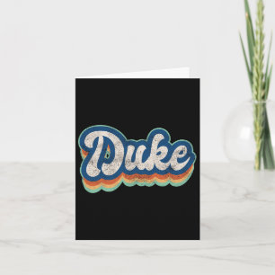 Duke First Name Boy Vintage Style 70s 80s Personal Card
