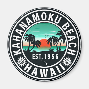Duke Kahanamoku Beach Hawaii Retro Sunset Souvenir Magnet