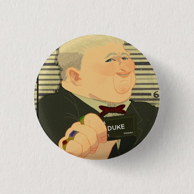 duke mugshot 3 cm round badge (Front)