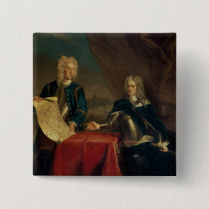 Duke of Marlborough discussing plans 15 Cm Square Badge