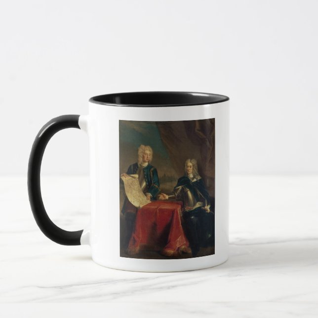 Duke of Marlborough discussing plans Mug (Left)