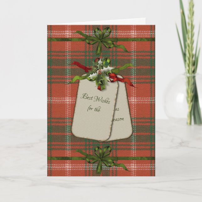 Duke of Rothesay Ancient Tartan Christmas Holiday Card (Front)
