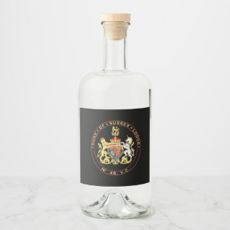 Duke of Sussex No. 48 Liquor Bottle Label