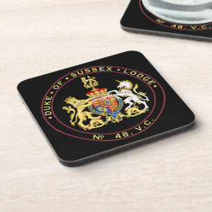 Duke of Sussex No. 48 Lodge Hard Plastic Coaster