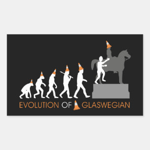Duke of Wellington's Glasgow Traffic Cone Hat Rectangular Sticker