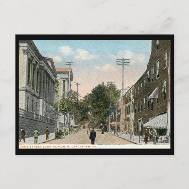 Duke St., Lancaster, Pennsylvania Vintage Postcard (Front)