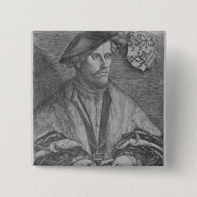 Duke Wilhelm V of Cleve, 1540 15 Cm Square Badge (Front)