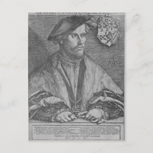 Duke Wilhelm V of Cleve, 1540 Postcard (Front)