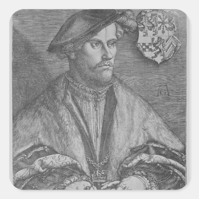 Duke Wilhelm V of Cleve, 1540 Square Sticker (Front)