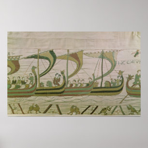 Duke William and his fleet cross the Channel Poster