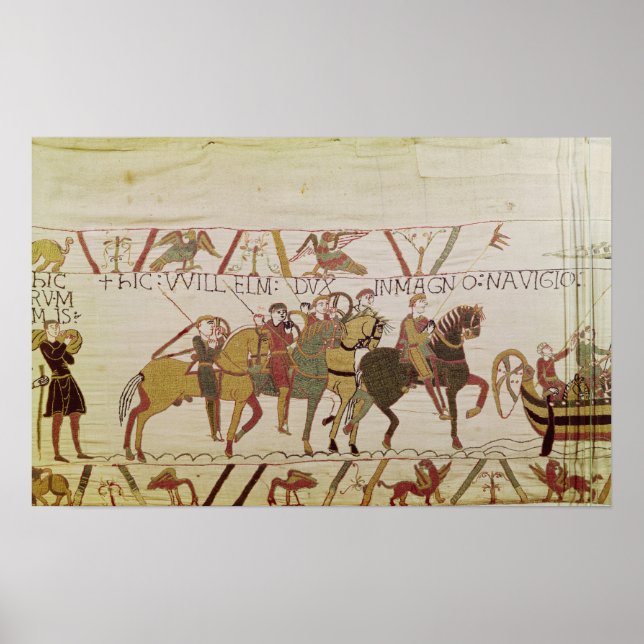 Duke William  Preparing to Sail to Pevensey Poster (Front)