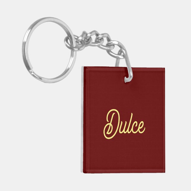 Dulce Acrylic Keychain (Front Left)