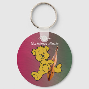 DULCIMER BEAR-KEYCHAIN KEY RING