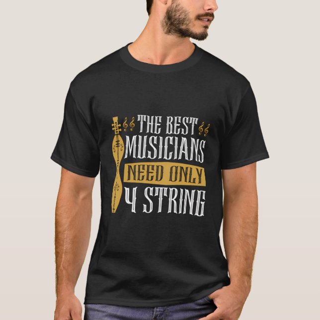 Dulcimer Best Musican 4 String Mountain Dulcimer A T-Shirt (Front)